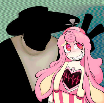 Commission ( bust + added chara + bubbly shading )