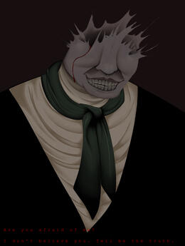 OC art, would be bust + rendered shading